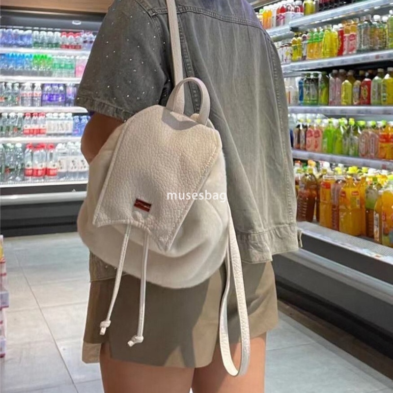 Fashionable women's high-end feeling winter new leopard print patchwork backpack versatile and practical portable backpack college student fur ba