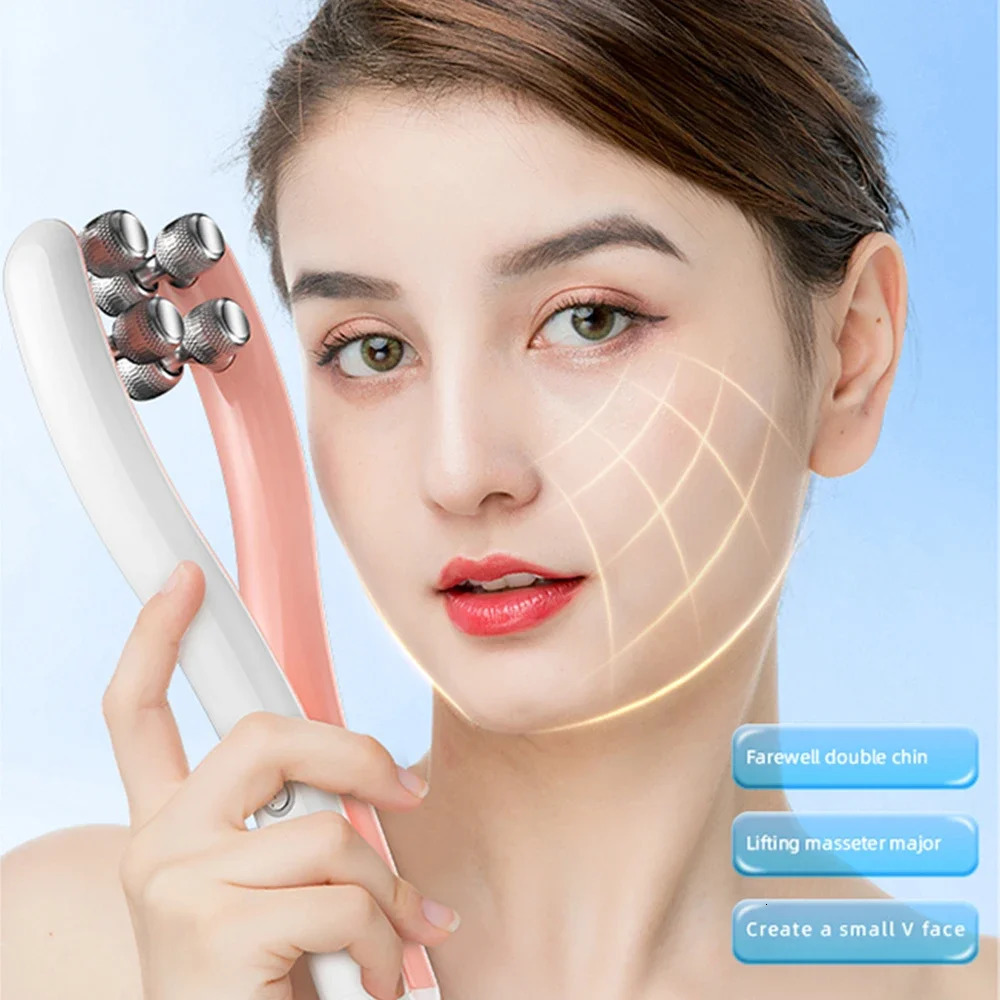 massager roller Y-shaped device V-line dual chin removal radiofrequency skin care machine home beauty belt 240704