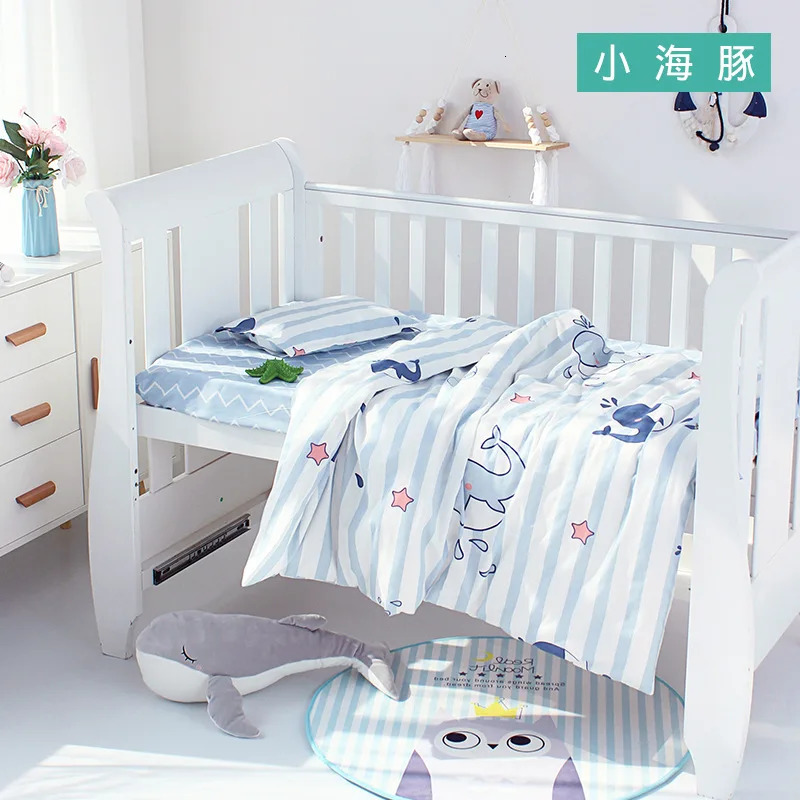 Baby Bedding Set Kids Quilt Cover Without Filling 1pc Cotton Crib Duvet Cartoon Cot 150120cm Breathable y240703