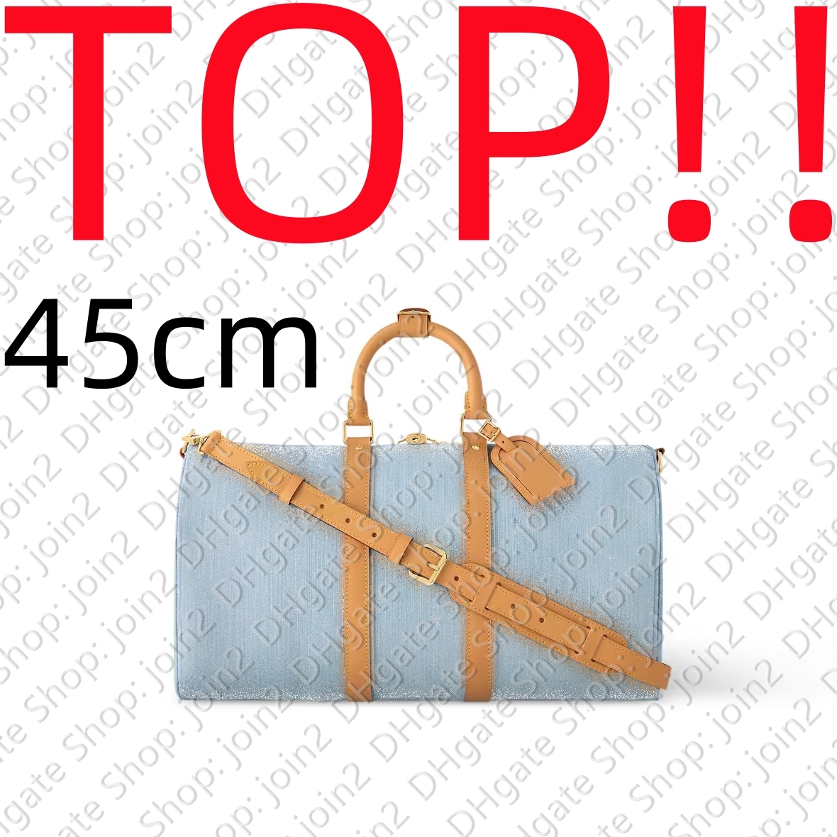 Denim Travel Bags TOP. M25334 KEEP 45 ALL Designer Shopping Handbag Purse Hobo Satchel Clutch Evening Crossbody Tote Shoulder Bag Pochette Accessoires