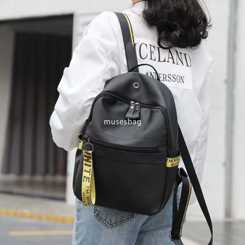 Western style women's atmospheric PU backpack ins European and American style Korean version ins fashion casual versatile travel bag lightweight 