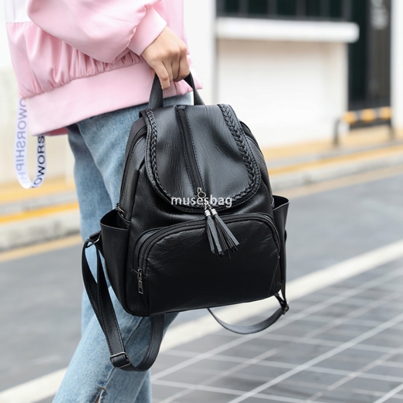 High Quality Women's Backpack Korean Edition Instagram Fashion Quality Portable and Versatile Advanced Large Capacity Simple Travel Casual Backpa