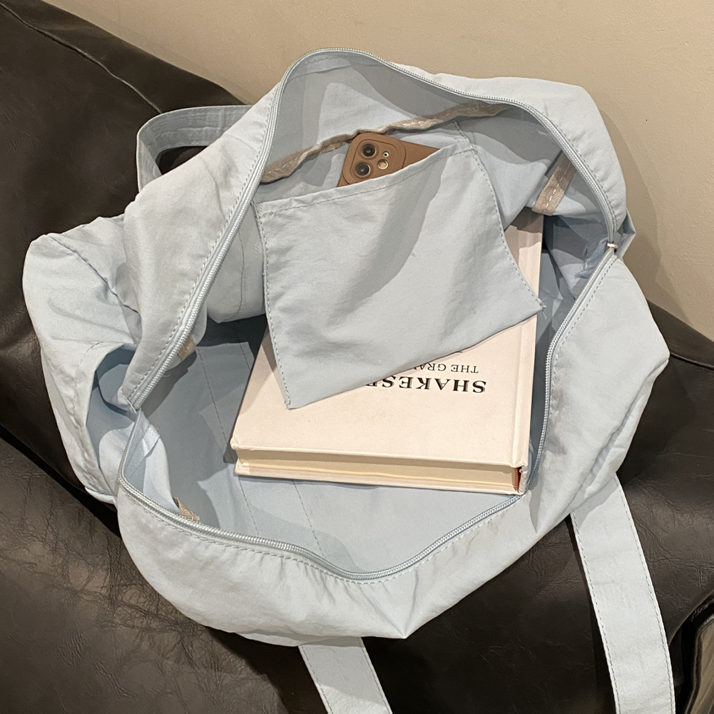 Unisex Weekender Duffel Oxford Cloth Travel Carry-On Solid Color Lightweight Tote Handbag Outdoor Short Trip Bag h7.5#27 4d83b