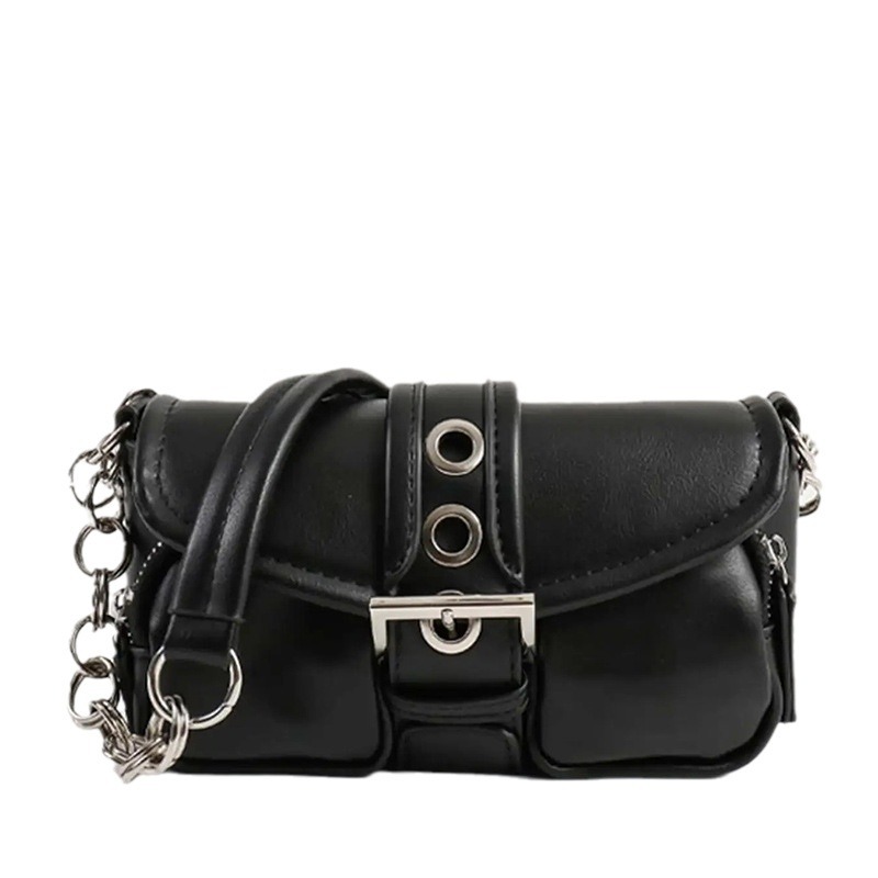 Trendy and fashionable minimalist and atmospheric niche design package mini retro circular chain underarm bag new trendy stick single shoulder