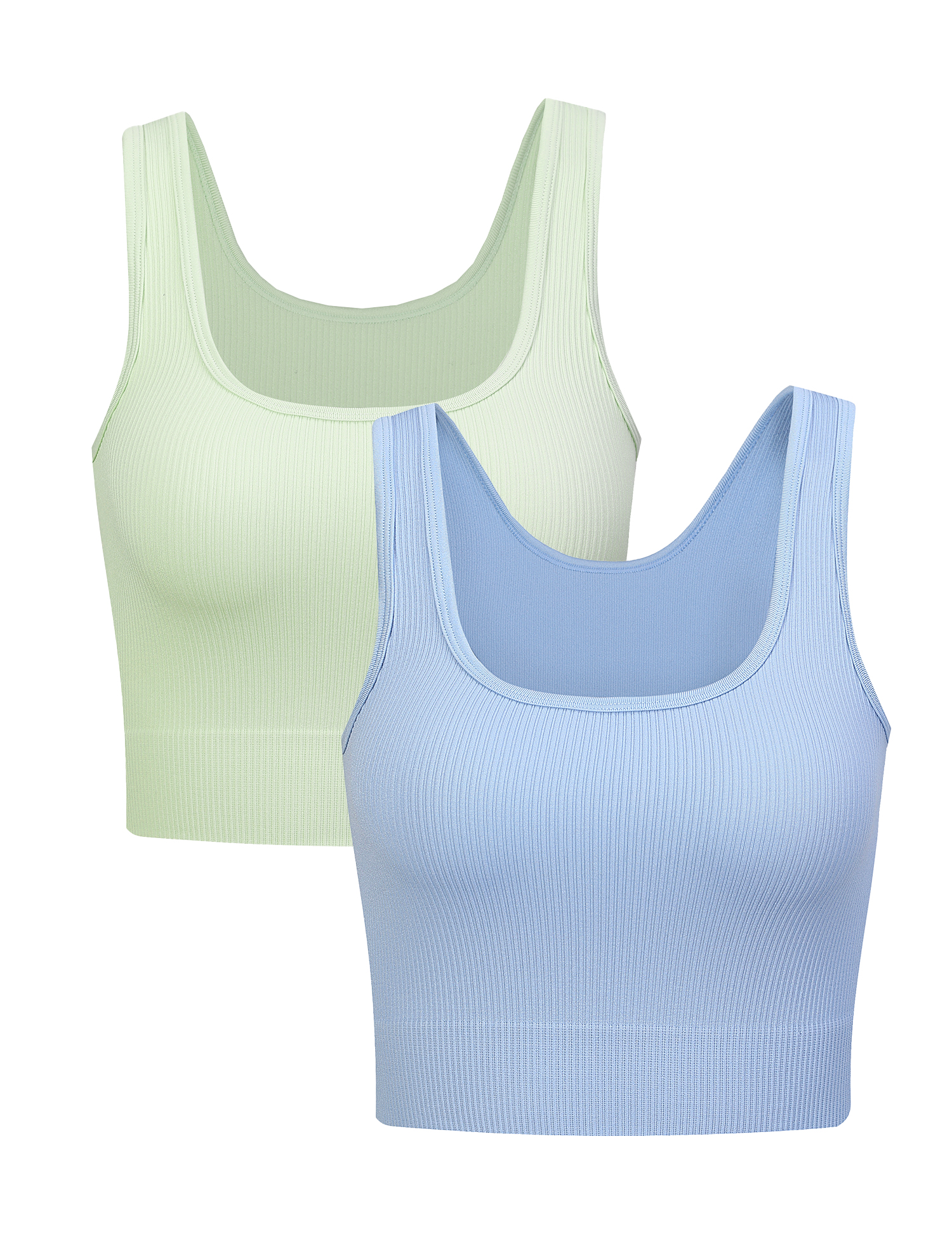 AMRIY Women's Tank Tops Square Neck Ribbed Seamless Workout Exercise Shirts Yoga Sleeveless Crop Tops K2310