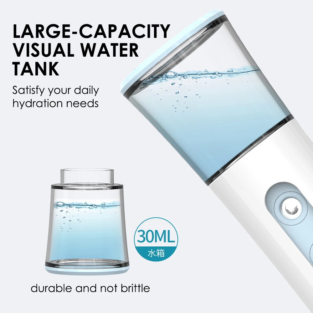 Spray hand-held double nozzle nano face atomizer mini face steam skin care beauty instrument humidifier 240704