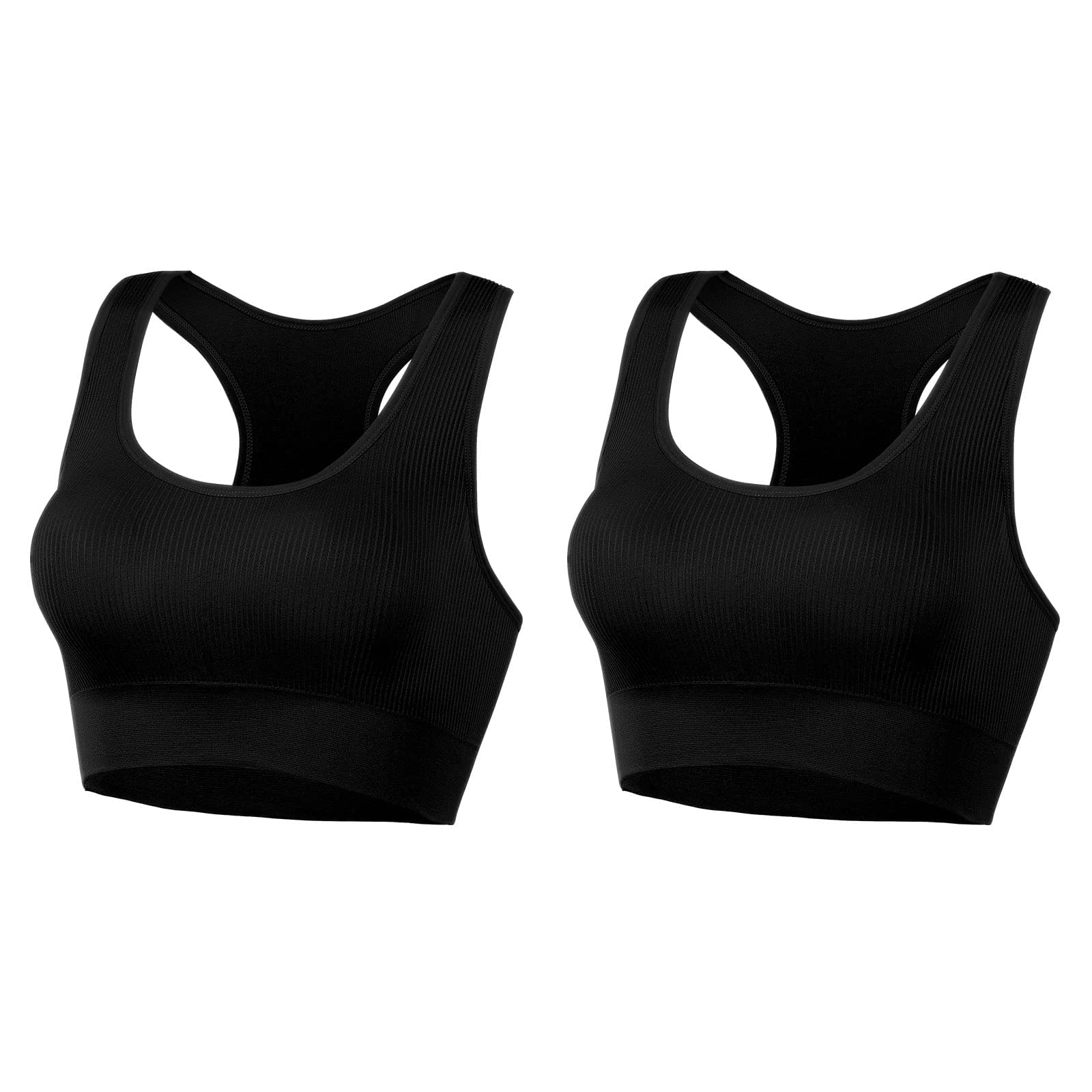 AMRIY Racerback Sports Bras for Women Medium Support Padded Bra Seamless Women's Sports Wireless Bra K2205