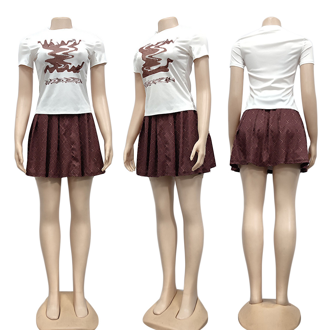 Womens Dresses Tracksuits Women Costume Suit Cute Shirts Skirts Crop Tank Top+Snowflake Skirt+Gloves Set Red Fashion Tees and Dress Clothing