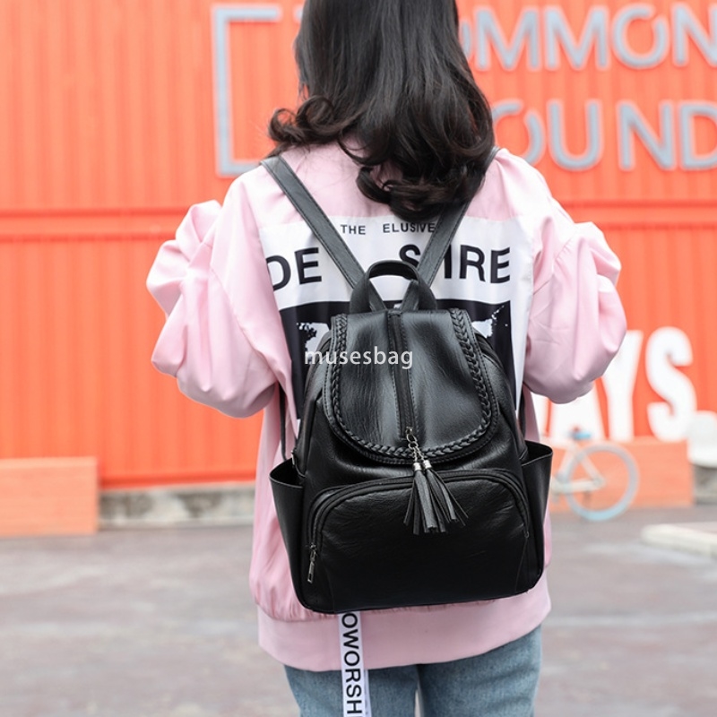 High Quality Women's Backpack Korean Edition Instagram Fashion Quality Portable and Versatile Advanced Large Capacity Simple Travel Casual Backpa