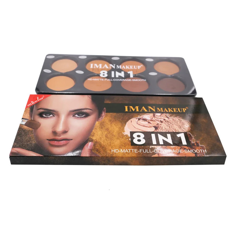 8 Colors Matte Face Foundation Contour Palette Face Makeup Palette for Women 3D Contouring Shadow Wheat Color Bronze Water Proof 240705