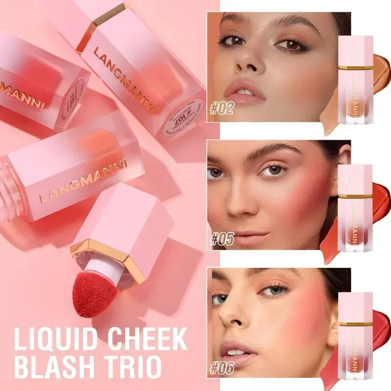 8 Colors Liquid Blush Waterproof Multi-purpose Facial Nourishing Blush Stick Cheek Natural Blusher Cute Korean Makeup for Women 240624
