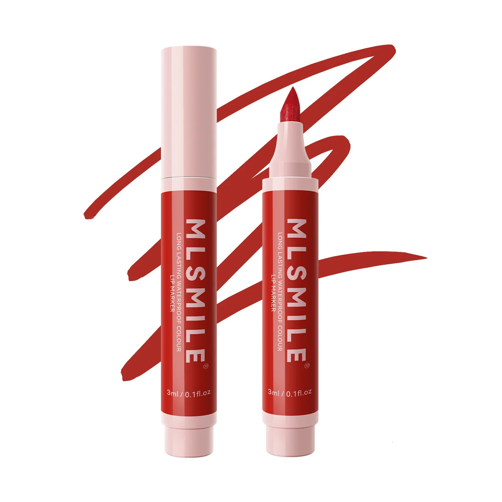 MLSMILE Non-Stick Cup Lip Dye Pencil Matte Lift Long-lasting Easy Coloring Marker Mouth Red Lip Glaze Lip Liner 240713