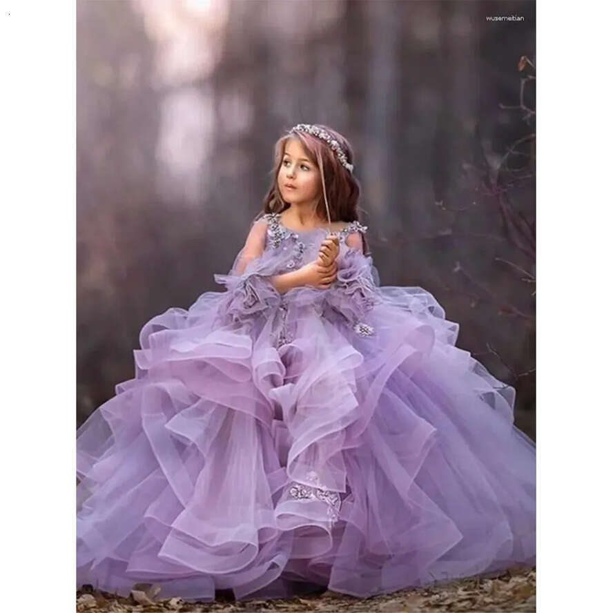 Dress Girl Dresses wer Baby Toddler Tulle Birthday Gown Kids Clothes For Wedding Party Short Sleeve