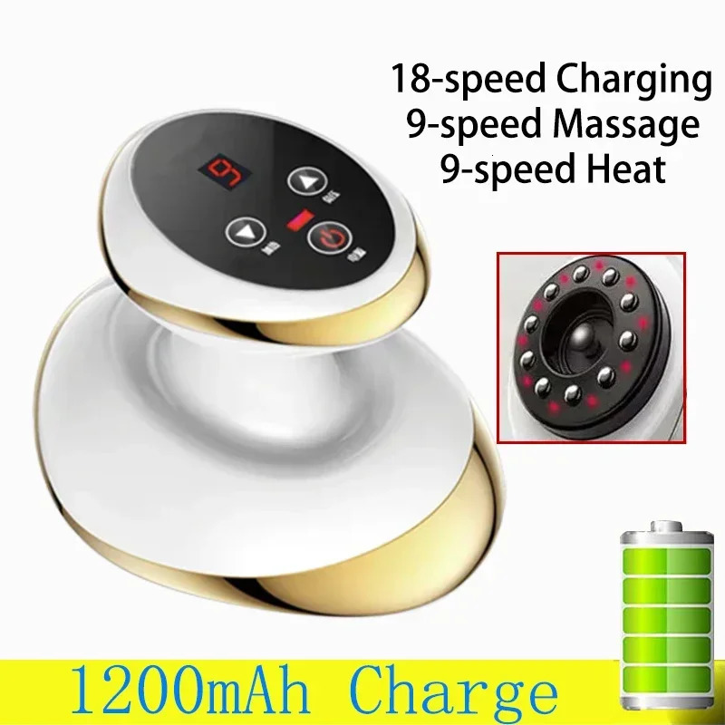 Electric massage scraping body massage intelligent electric vacuum cup heat absorbing cup device back neck arm massager 240704