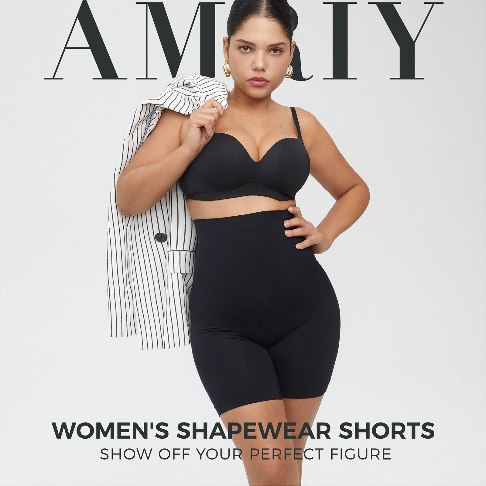 AMRIY Shapewear for Women Tummy Control High Waisted Body Shaper Shorts Butt Lifting Shapewear Girdles K2203