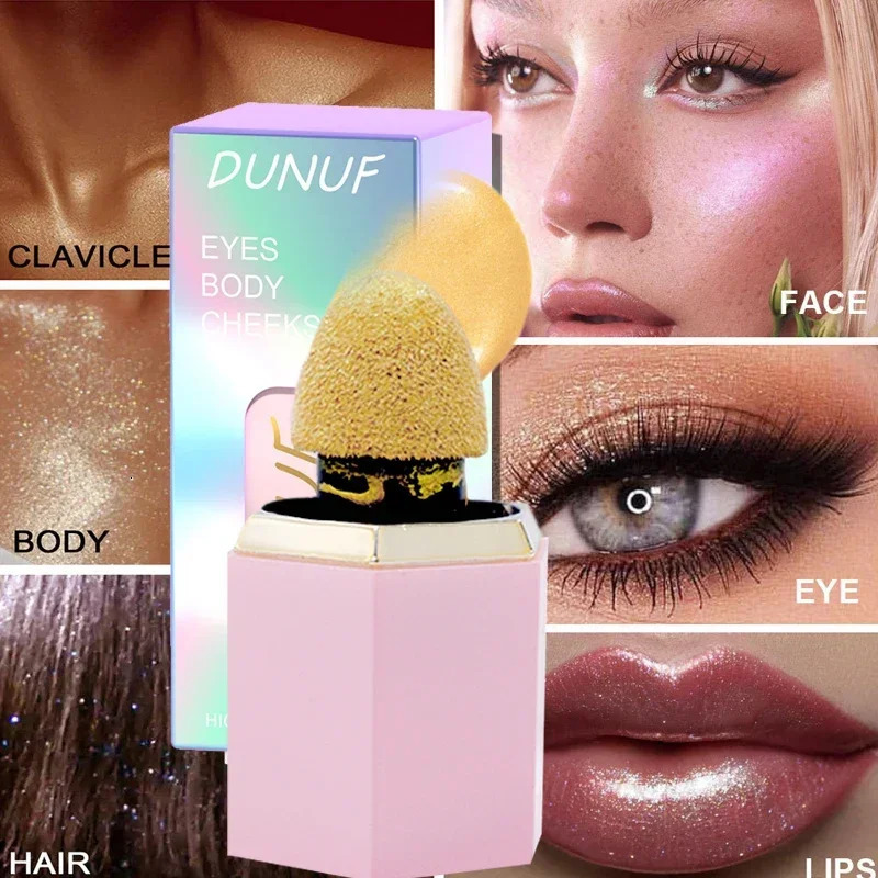 4-color Liquid Highlighter Contouring Stick Brightener Bronzer Glow Body Face Contour Shimmer Cosmetics Rare Makeup 240705