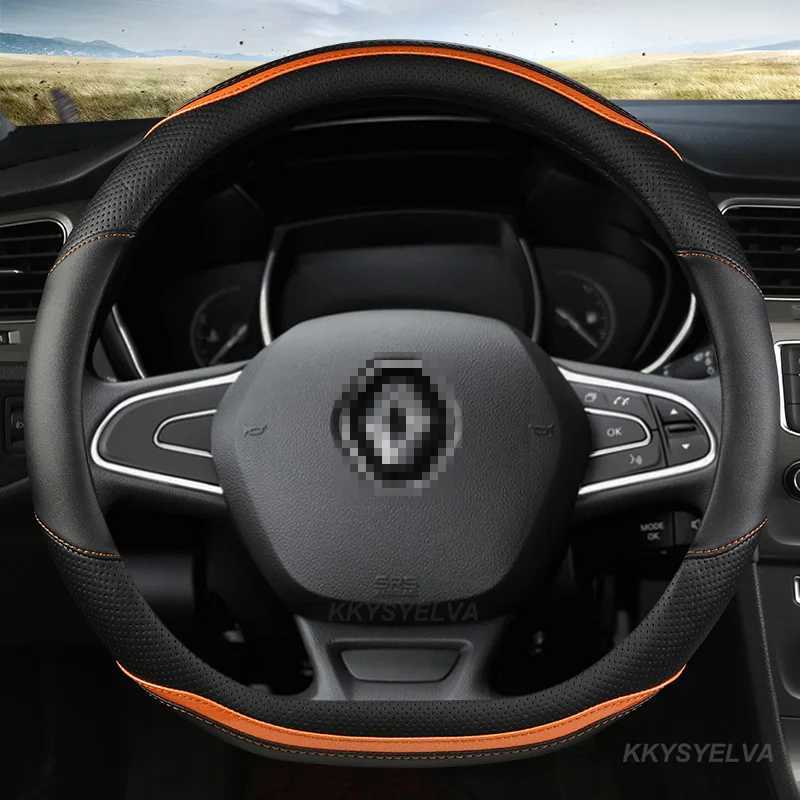 Steering Wheel Covers Steering Wheel Cover For Renault Scenic Clio Laguna 2 3 4 5 Kangoo Fluence Megane Trafic Talisman Twingo Kaptur Car Accessories 