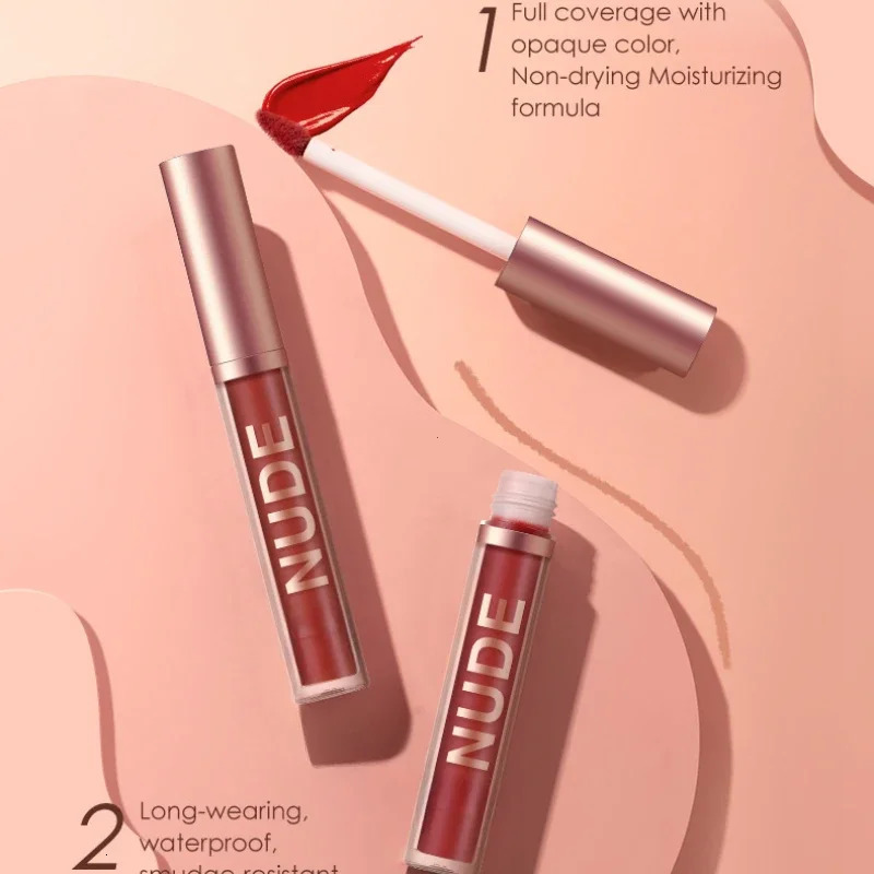 2pcs Lipstick Lipliner Pen Set Matte Waterproof Lip Liner Pencil Contour Makeup Sexy Red Lip Stick Long Lasting Cosmetics 240705