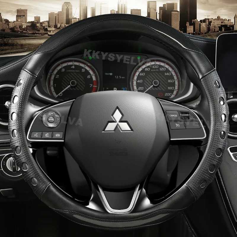 Steering Wheel Covers Car Steering-Wheels Cover 38cm 15 For Mitsubishi ASX RVR Pajero Sport Outlander PHEV Airtrek Grandis lancer evo Eclipse Cross