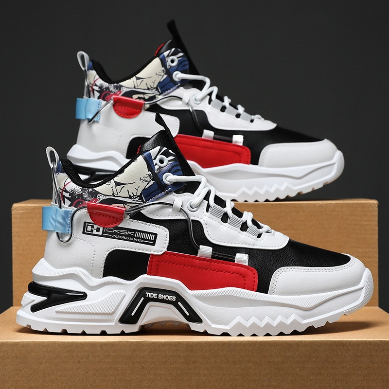 2024 Summer New Fashion Breathable High Top Shoes Trendy Versatile Elevated Sports Shoes Casual Running Shoes Free Shipping