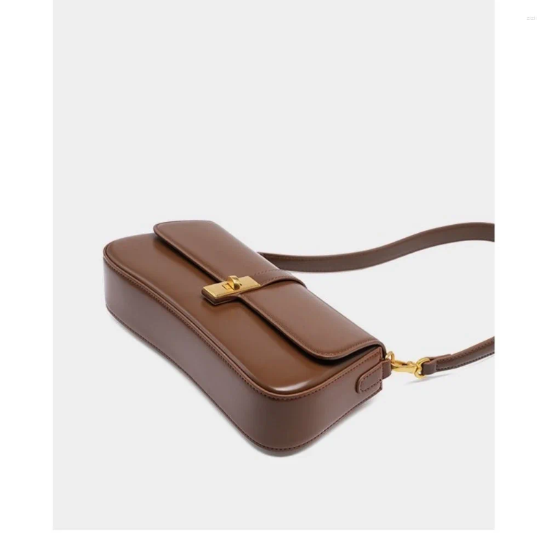 Totes 7rings Trendy High Quality Vintage Fashion Genuine Leather Handbag Underarm Baguette Bag For Women Female Chic Deisgn 1f5b