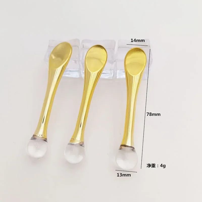 One eye cream applicator spoon roller transparent massage stick cosmetics Spatulas s face mask skin care plastic spoon 240713