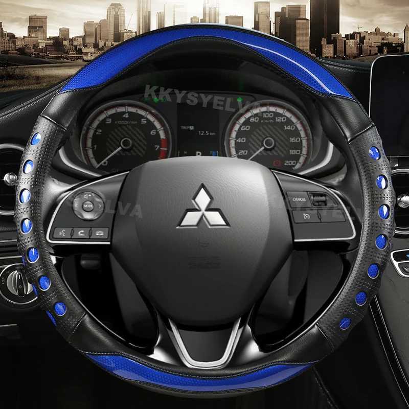 Steering Wheel Covers Car Steering-Wheels Cover 38cm 15 For Mitsubishi ASX RVR Pajero Sport Outlander PHEV Airtrek Grandis lancer evo Eclipse Cross