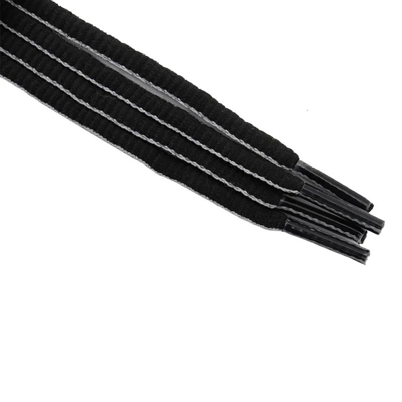 Weiou Laces Coolstring 6MM Shoe Accessories Trendy Reflective Oval Cords Men Women Sneaker Top Ropes White Strip Black Shoelace 240704
