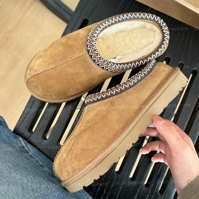 Tartz slippersTazz Slippers Tasman Fur Slips on Classic Mustard Seed Ultra Mini Platform Boots Slips on Les Petites Suede and Wool Blend Winter Designer