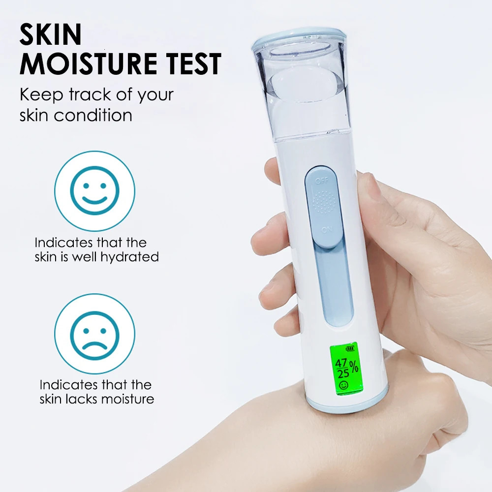 Spray hand-held double nozzle nano face atomizer mini face steam skin care beauty instrument humidifier 240704