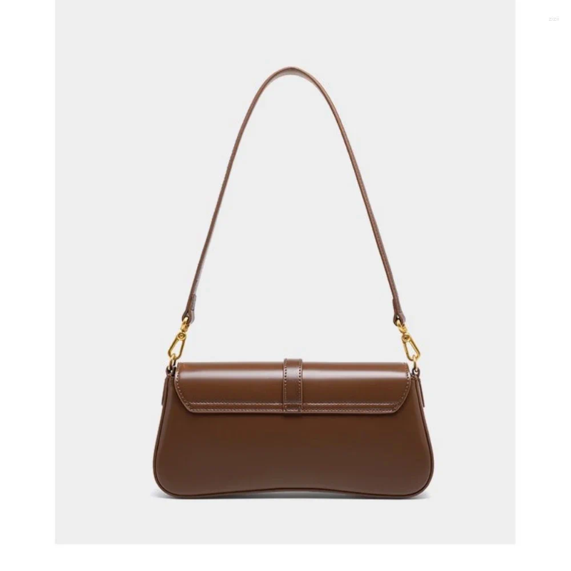 Totes 7rings Trendy High Quality Vintage Fashion Genuine Leather Handbag Underarm Baguette Bag For Women Female Chic Deisgn 1f5b