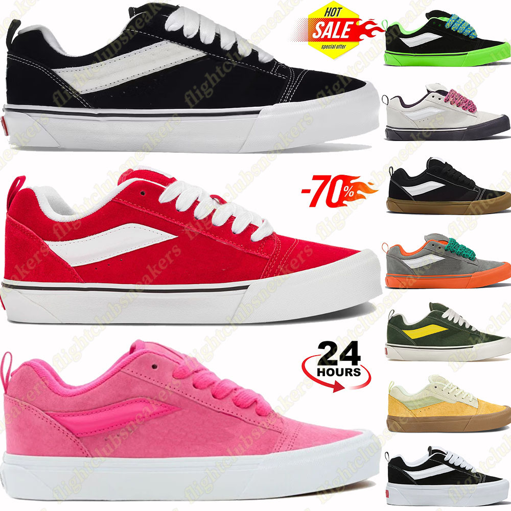 New designer shoes knu skool low classic sneakers for men triple black red green yellow hot pink navy white metallic silver fashion outdoor womens mens trainers