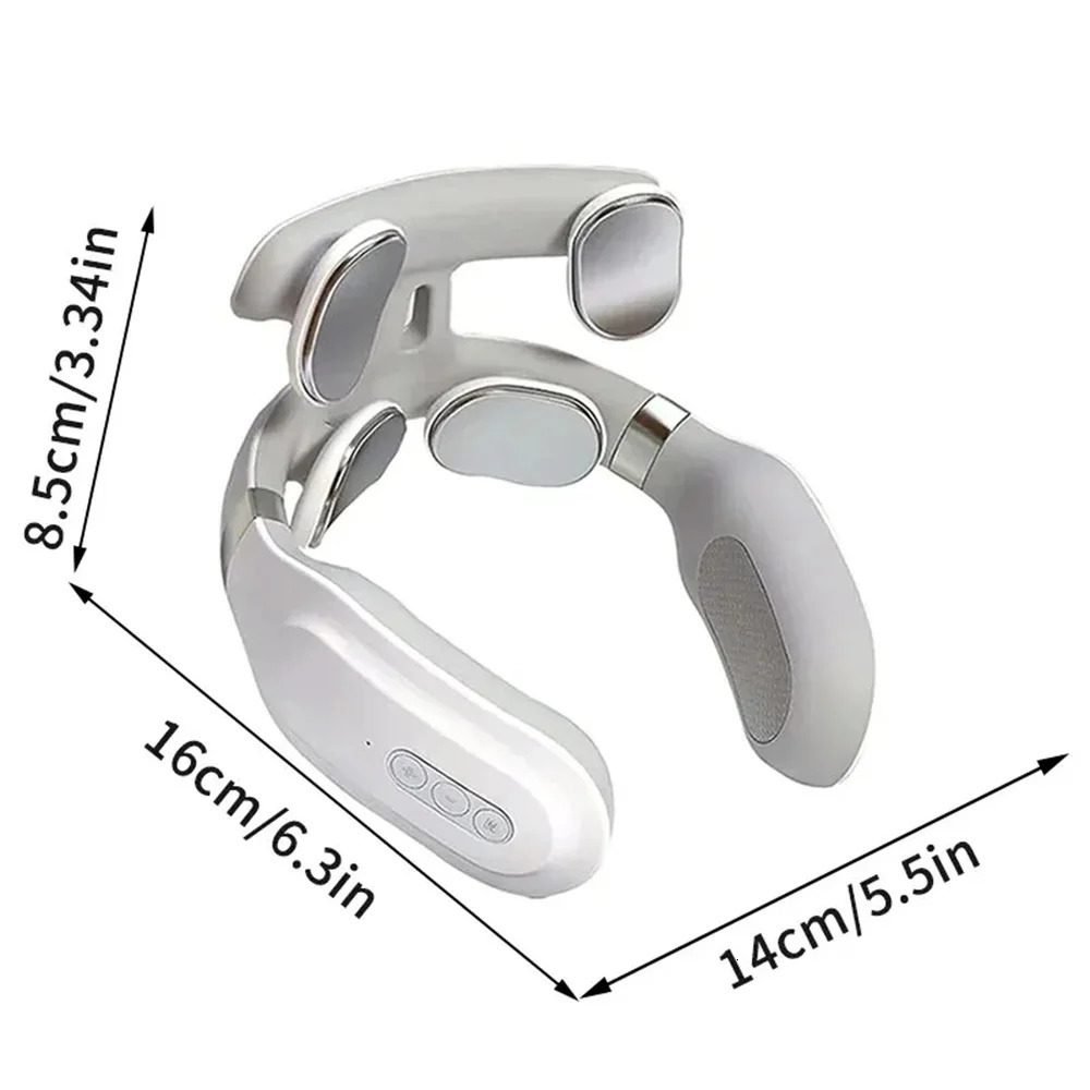 Neck Massage Machine 4 Head and Neck Protection Heating Machine Breathing Light Vibration Compression Spine Machine 240704