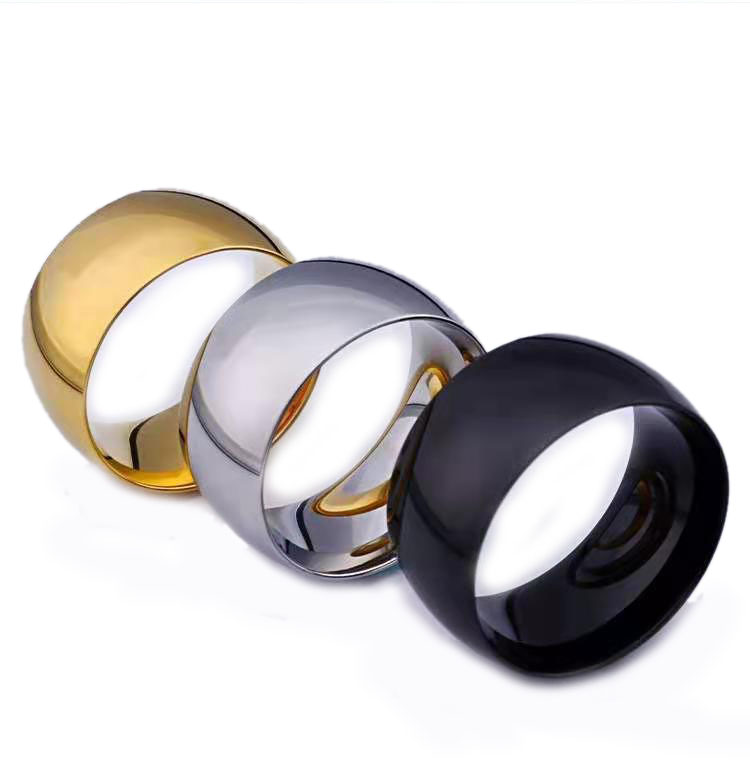 Top Quality Titainum Steel Band Ring Cool Stainless Steel Finger Rings for Men Jewelry Christmas Gift for Boyfriend Husband Jewelry Gift