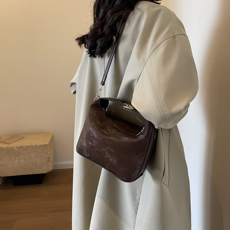 Zipper Ladies Shoulder Retro Versatile 2024 Brand Crossbody Bags for WomenH7.5#32 ddmy 93ae