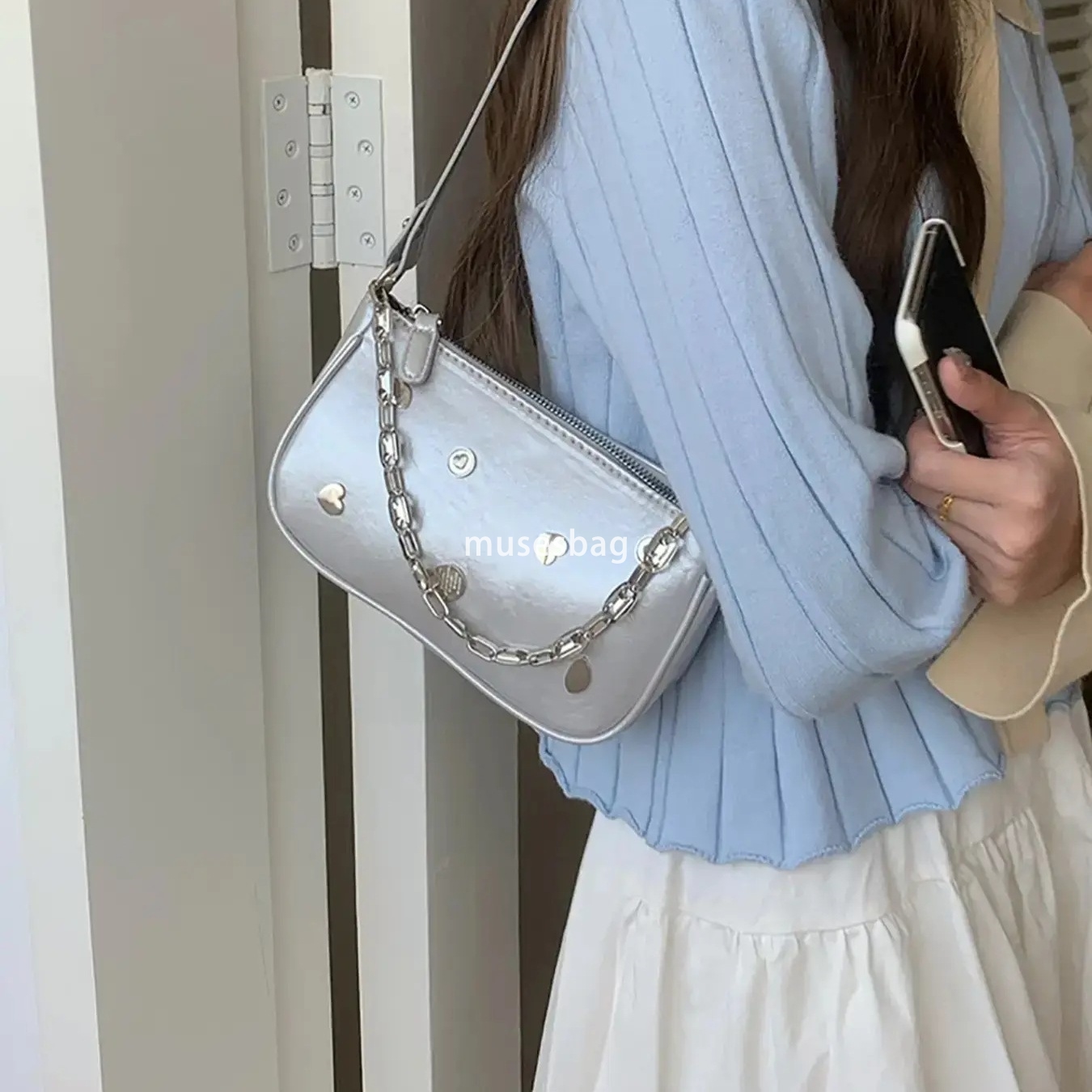 Urban minimalist fashion trend niche design elf underarm bag new summer high-end feeling niche bag women's one shoulder crossbody bag