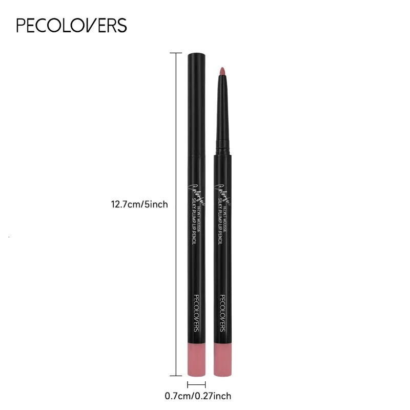 Waterproof Matte Lipliner Pencil Red Contour Tint Lipstick Long Lasting Non-stick Cup Moisturising Lips Makeup 12 Colors 240713