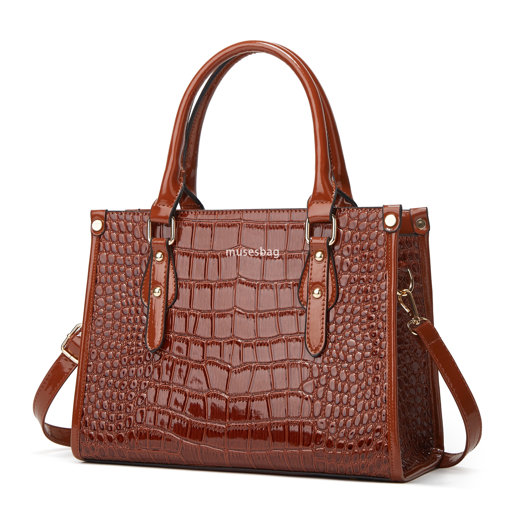 Internet celebrity casual European and American retro crocodile pattern handbag trendy large capacity autumn and winter new single shoulder bag ins cr
