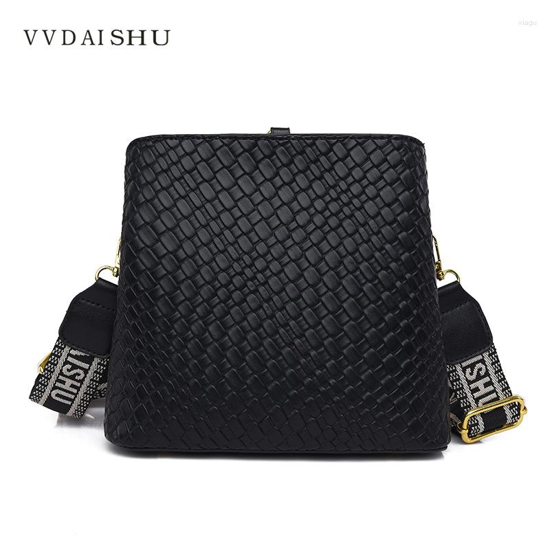 Drawstring 2024 Winter Live Broadcast Woven Bucket Bag Fashion Single Shoulder Crossbody Portable Handbag Womens