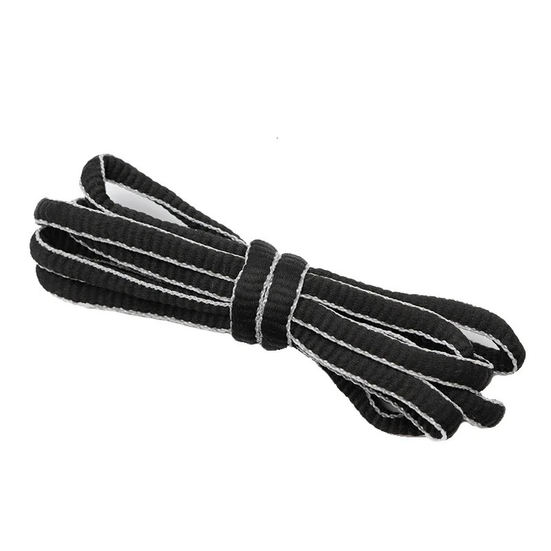 Weiou Laces Coolstring 6MM Shoe Accessories Trendy Reflective Oval Cords Men Women Sneaker Top Ropes White Strip Black Shoelace 240704