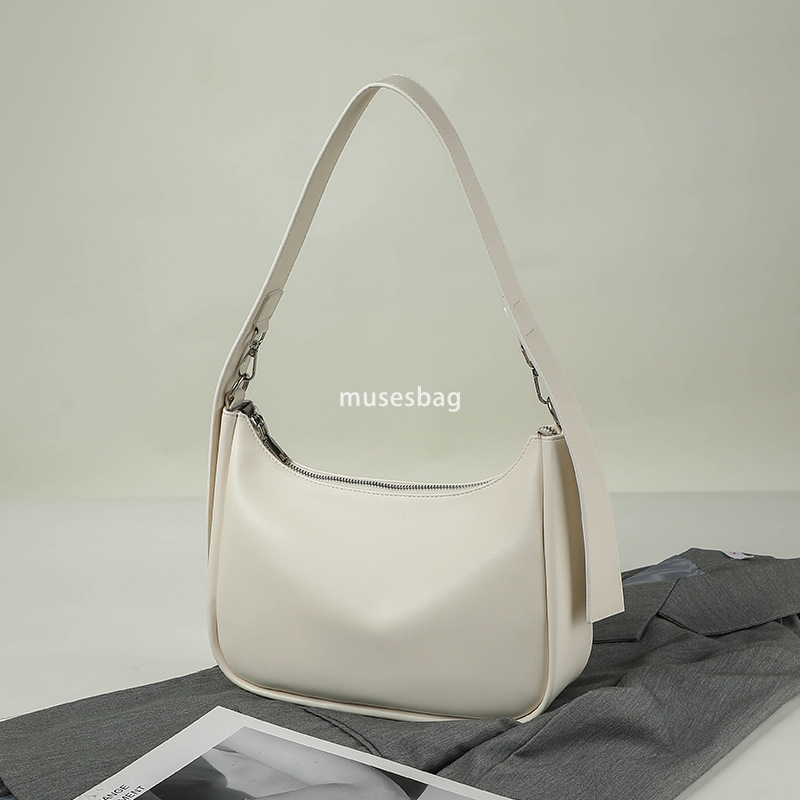 New urban minimalist street trendy niche design for women's bags crescent shaped bags soft leather trendy French women's shoulder bags, wome