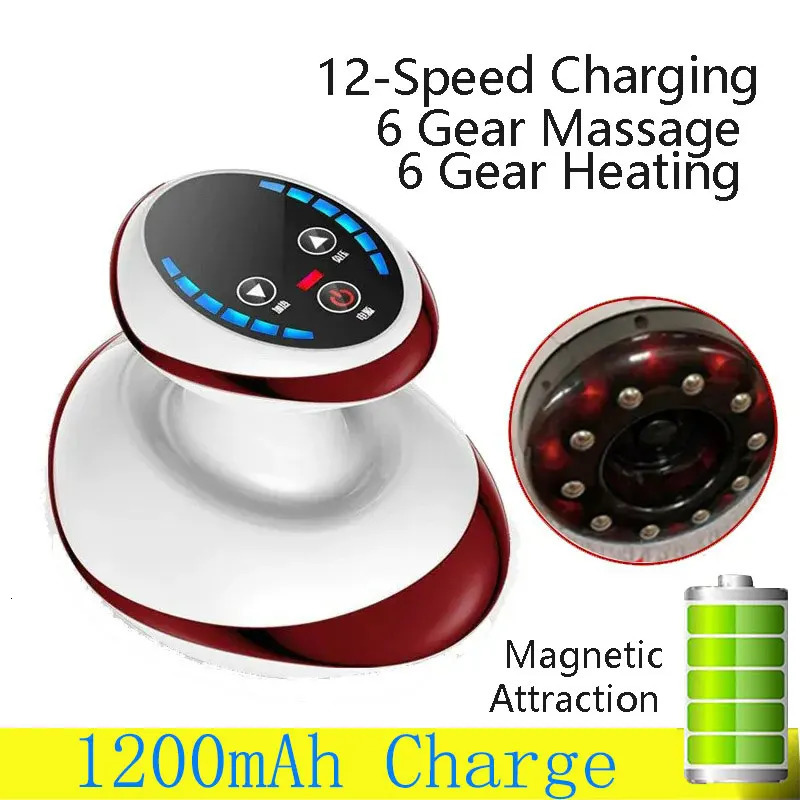 Electric massage scraping body massage intelligent electric vacuum cup heat absorbing cup device back neck arm massager 240704