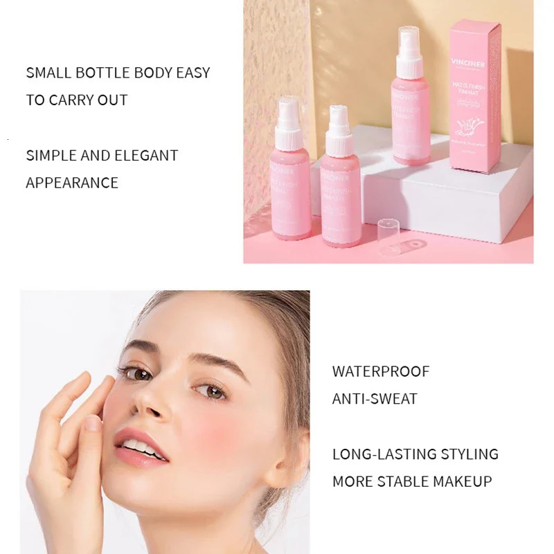 Hydrating Moisturizing Setting Spray Long-lasting Refreshing Non-removal Female Primer Portable Matte Liquid Makeup Fixing Spray 240712