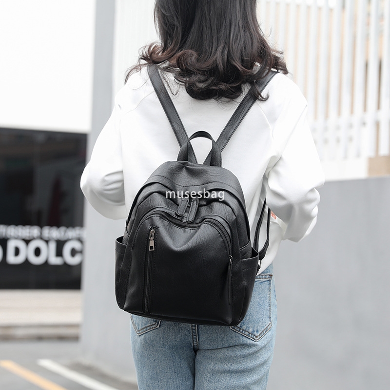 Designer women's atmospheric backpack new trendy Korean version versatile fashion leather classic backpack practical large capacity travel backpa