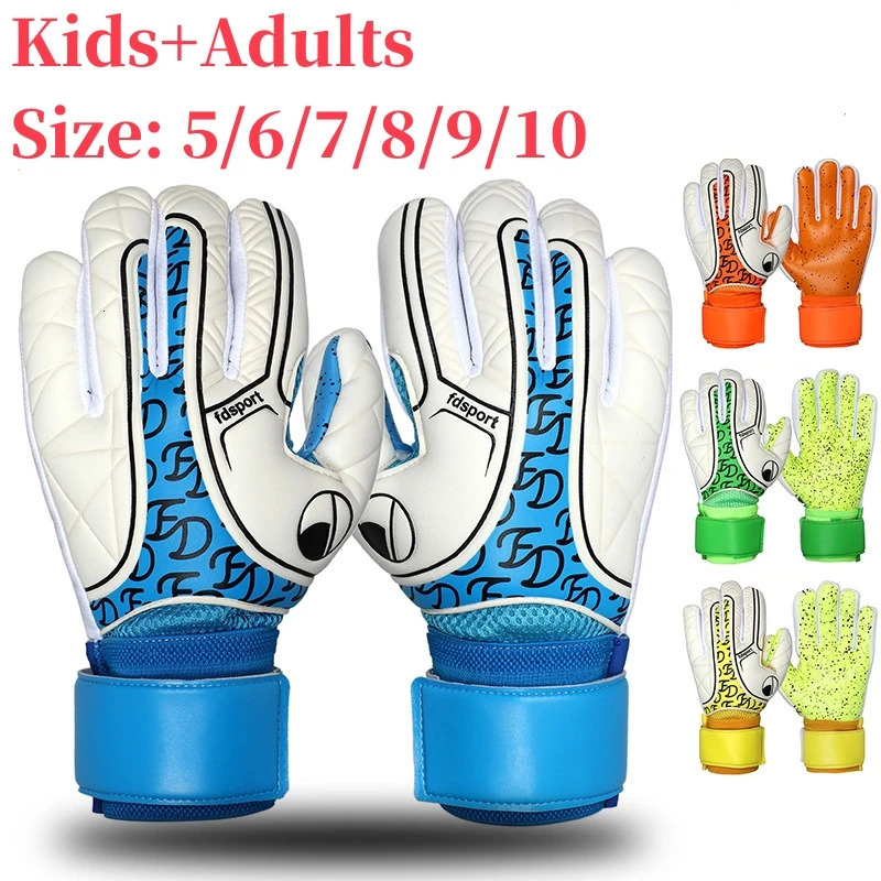 Kids Soccer Goalkeeper Gloves Adults Soccer Goalkeeper Gloves Protection Goal Thickened Latex Football Children Goalie Gloves 240624