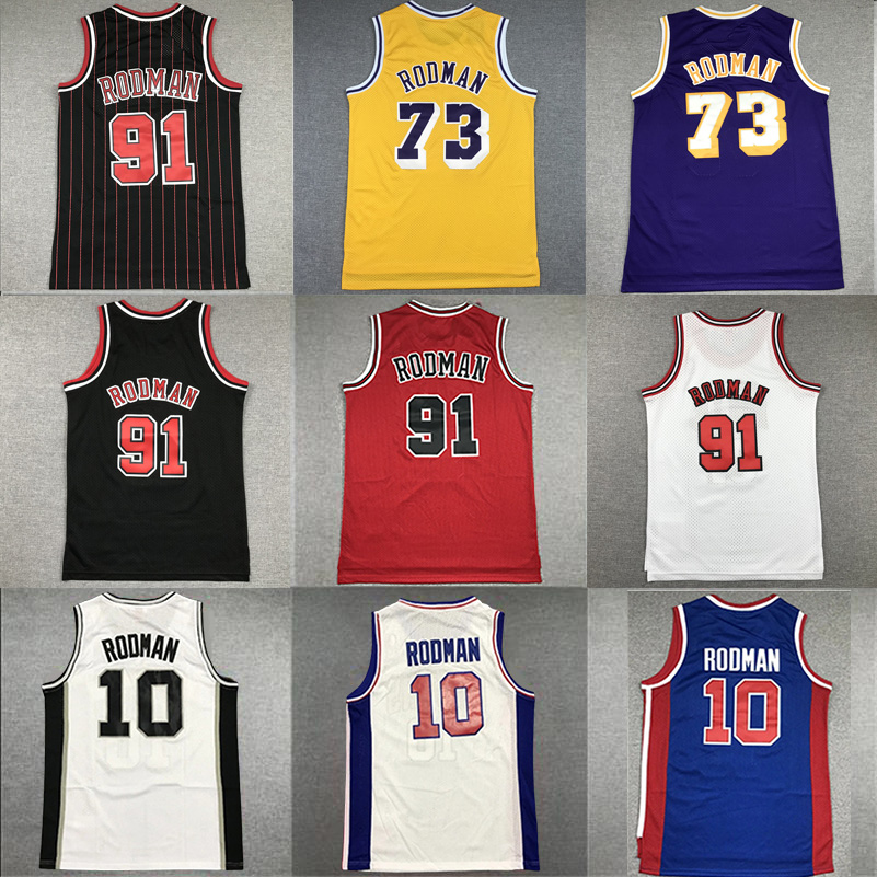 Classics Dennis Rodman Basketball Jerseys Retro Hardwood Vintage Jersey Mesh vest Wear Men Kids Embroidery Stitched