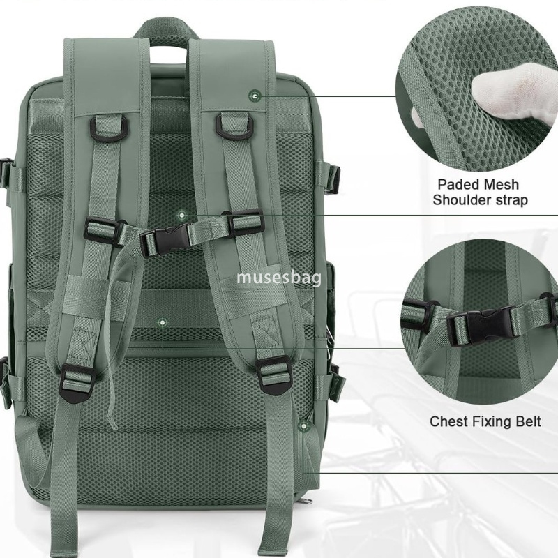 Fashionable Women's Advanced Sense New Middle School Student School Bag Travel Backpack Travel Simple Large Capacity Multi functional Expansion L