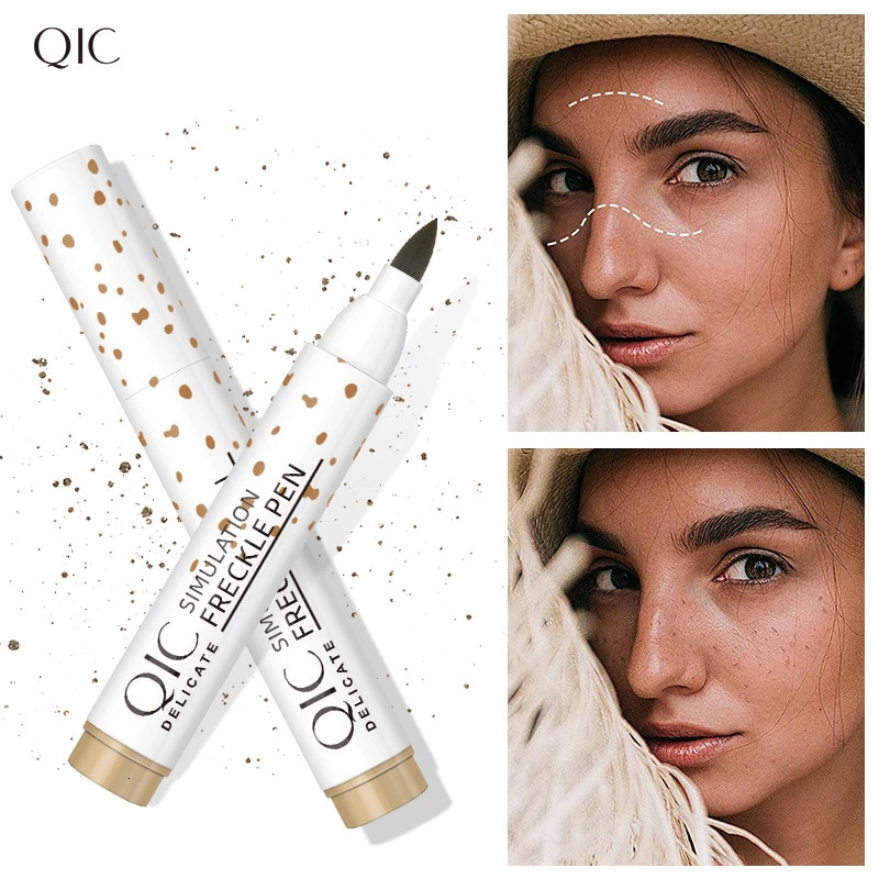 Face Fake Freckles Pen Natural Waterproof Concealer for Long Lasting Look Dot Spot Pen Makep Tool Cosmetic i240705