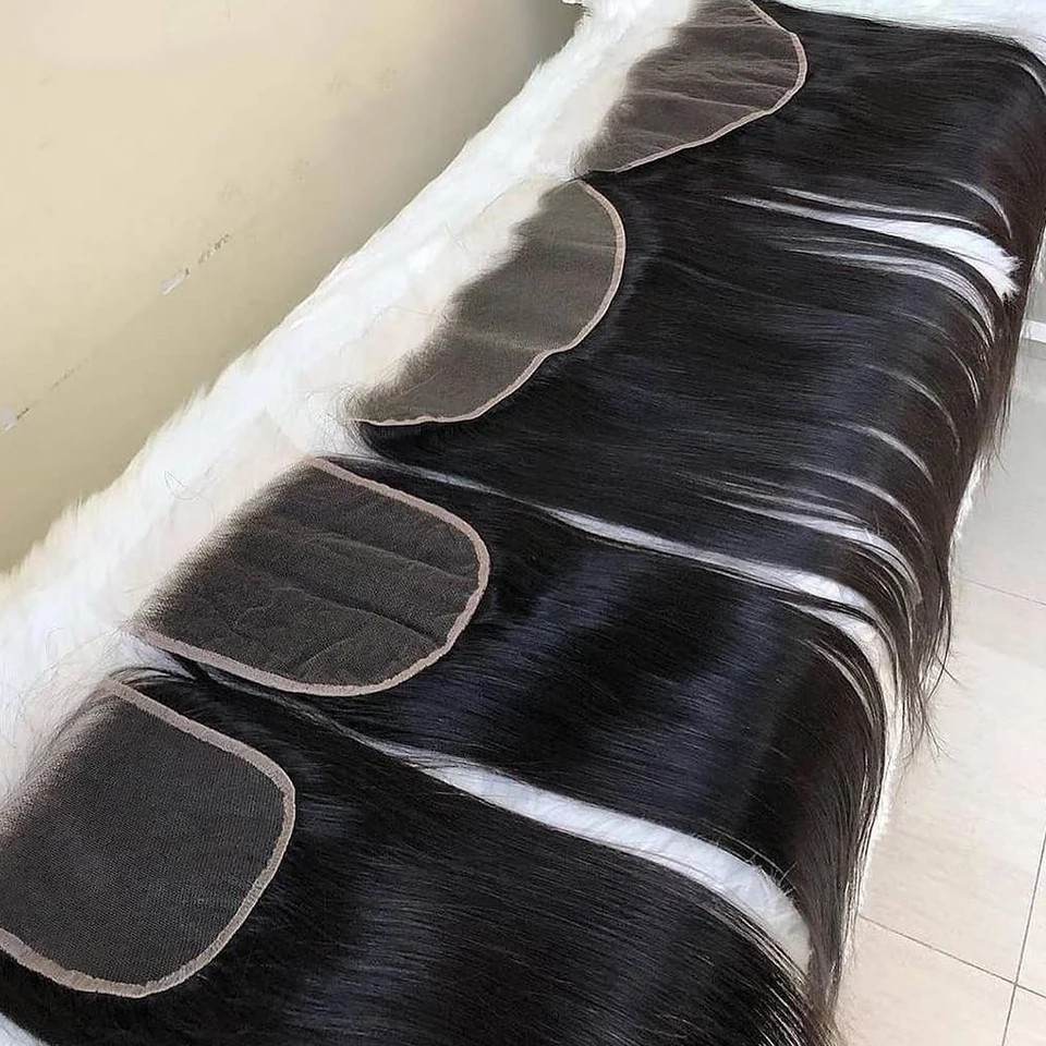 Kinky Straight 5x5 6x6 7x7 13x4 13x6 Lace Frontal HD and Transparent Swiss Lace 130% Density Pre-plucked Hair Line 100% Malaysian Virgin Human Hair