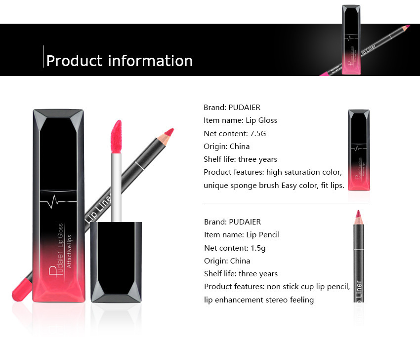 12 Colors Matte Liquid Lipstick Lipgloss Pink Orange Lip Contour Lipliner Wood Nude Lip gloss Lip stick Makeup Set P1205# 240705